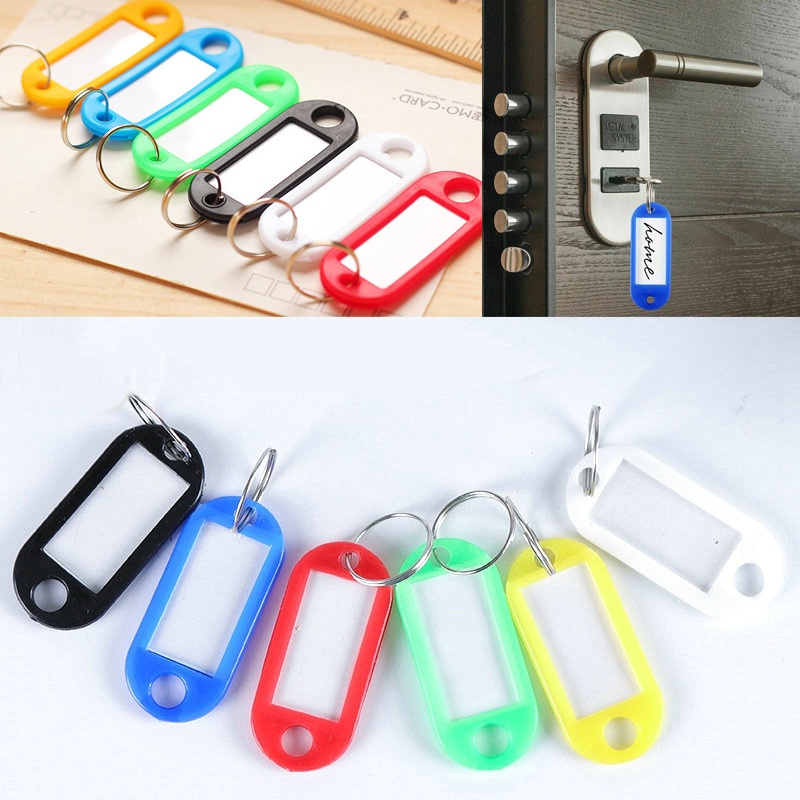 Móc Khóa Nhựa PP Có Bảng Tên Phân Loại Màu Sắc Tiện Dụng