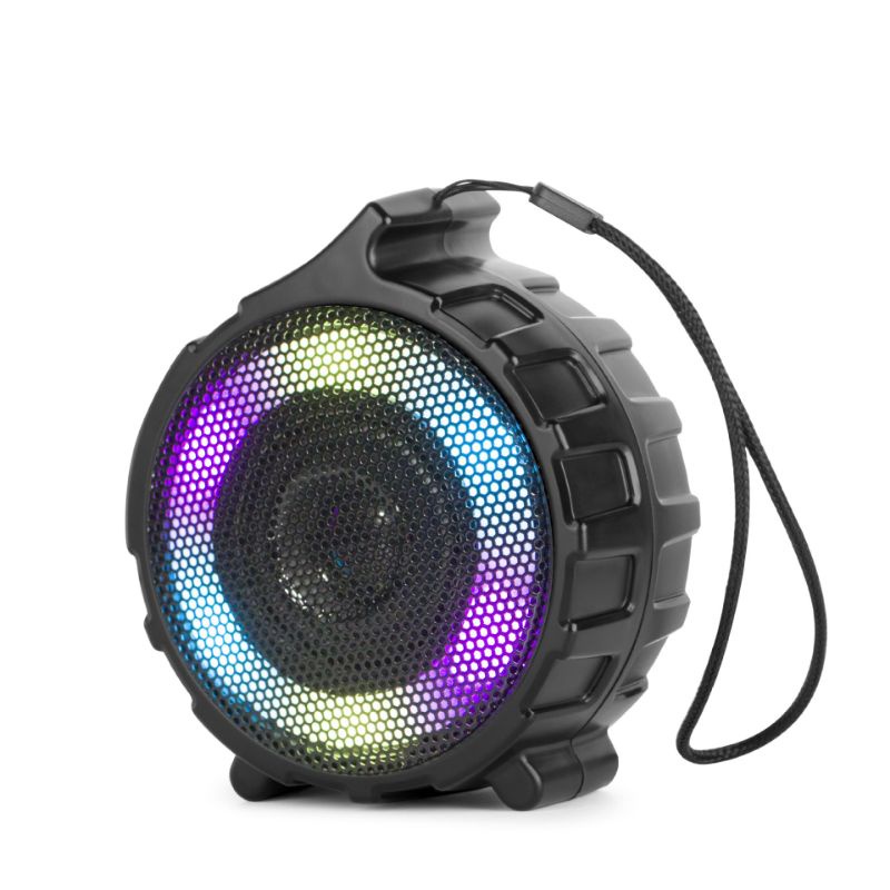 Loa Bluetooth Mini V01 Hình Bánh Xe Có Đèn Led Hiệu Ứng Ánh Sáng Nhiều Màu Sắc