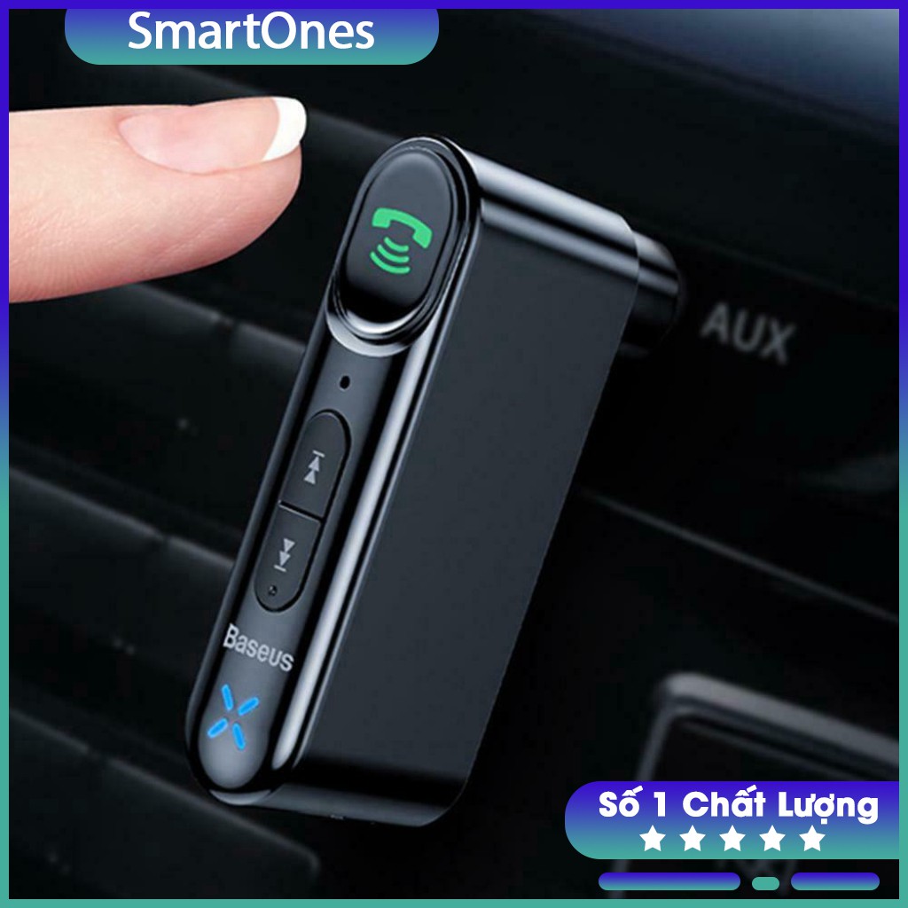 Bộ thu phát tín hiệu Bluetooth Baseus qua cổng AUX , hỗ trợ đàm thoại rảnh tay,nghe nhạc cho loa trên ô tô ,dàn loa