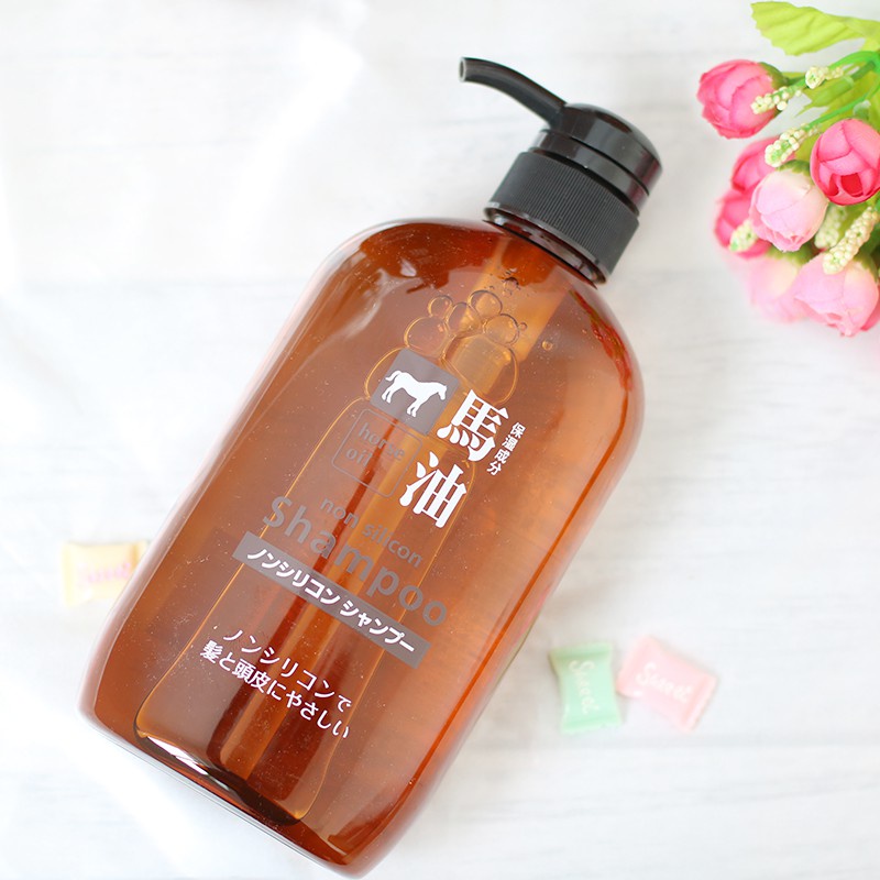 Dầu gội đầu chiết xuất từ dầu ngựa 600ml (non sillicon) Nội địa Nhật Bản