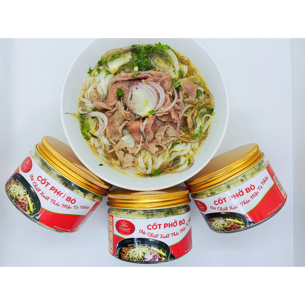 Gia vị nấu phở bò Titom Foods 250g, gói gia vị phở bò ngon, cốt phở bò chính hãng