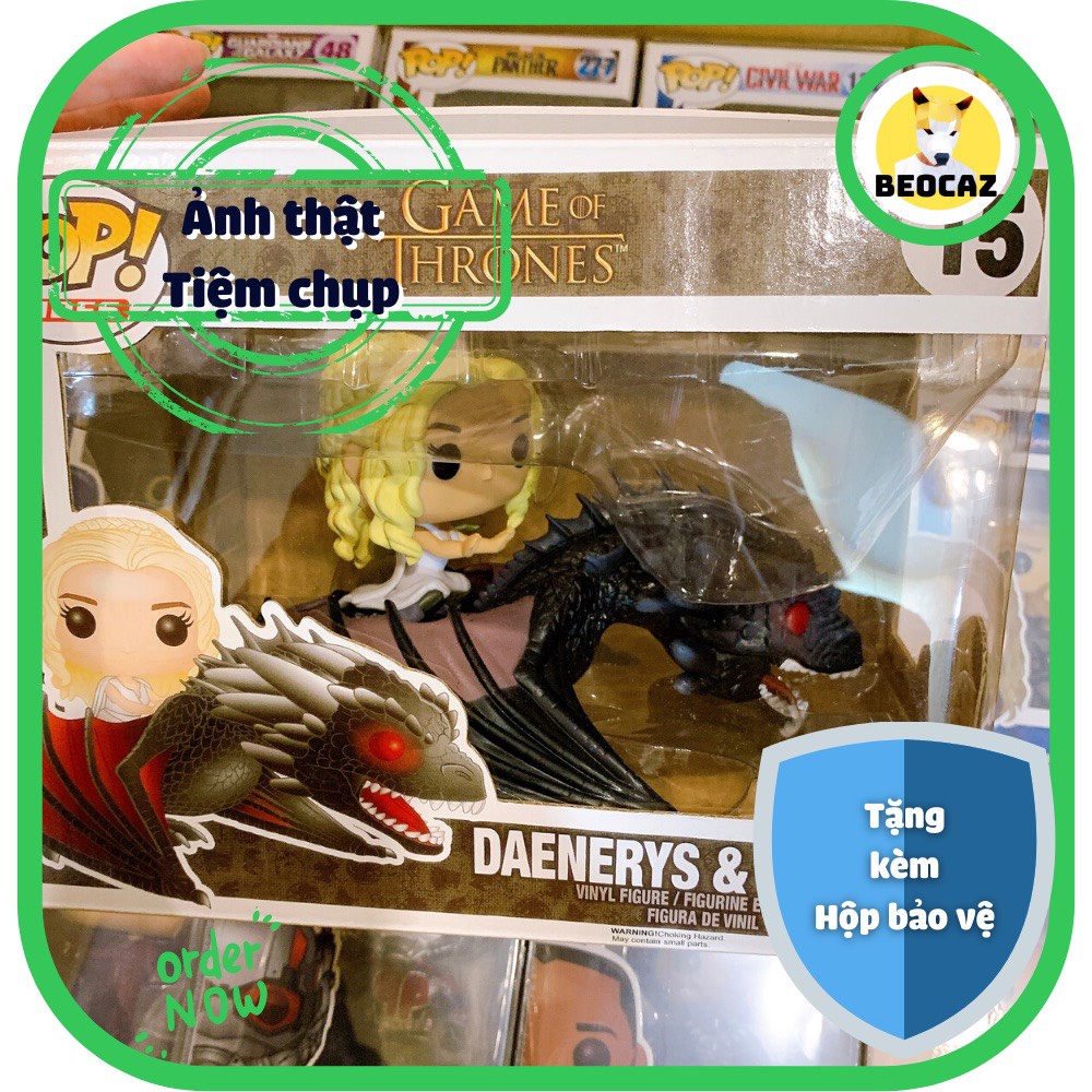 Mô hình Funko nội địa Trung to Mẹ Rồng Daenerys Targaryen cưỡi rồng Game of Thrones Trò Chơi Vương Quyền - Tặng Hộp