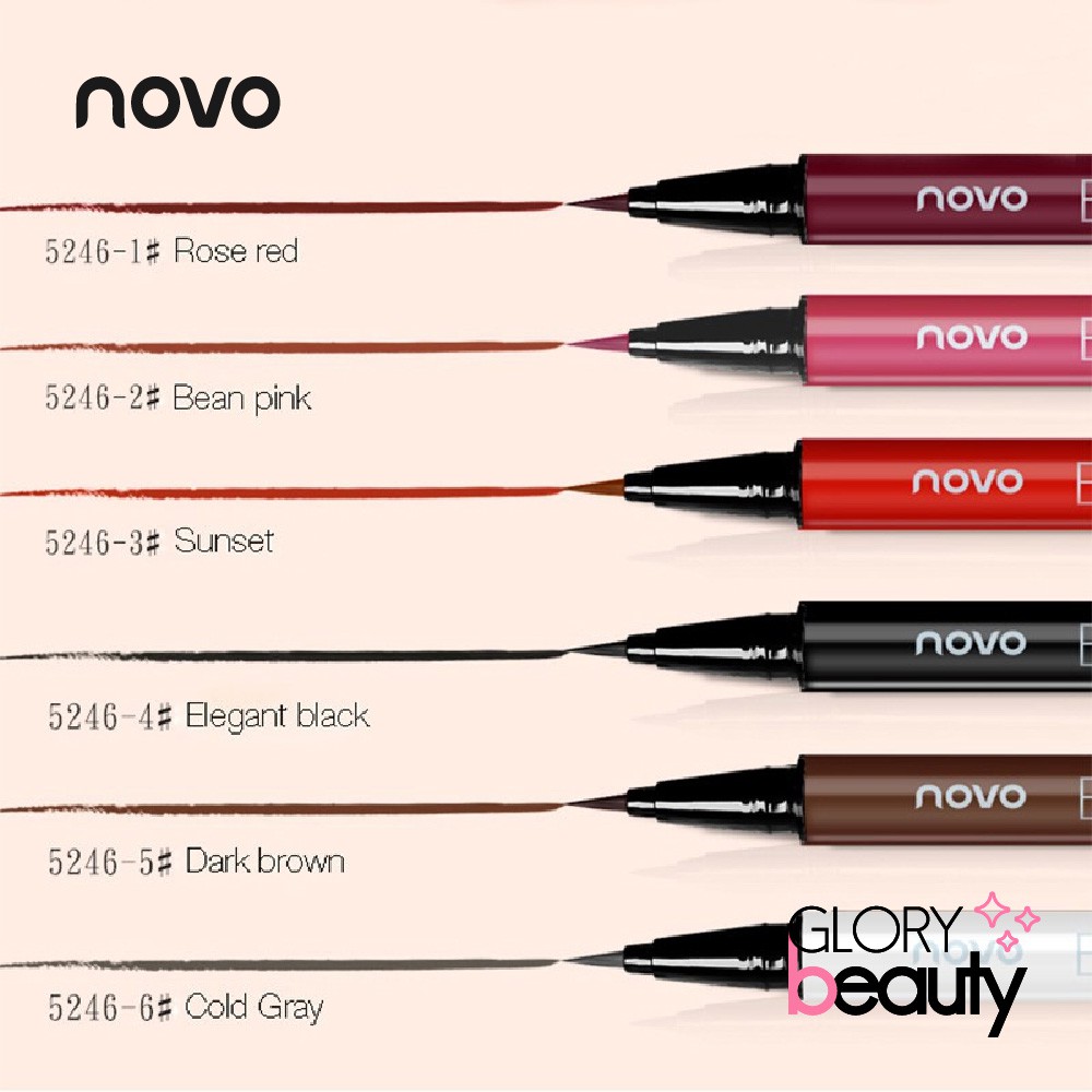 (hàng Mới Về) Bút Kẻ Mắt Novo 6 Màu Tùy Chọn Chống Nước Không Phai Tiện Dụng | BigBuy360 - bigbuy360.vn