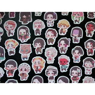 Bộ 60 sticker full nhân vật anime Kimetsu no Yaiba size 4x4 cm - LLD057 (Ảnh thật tự chụp)