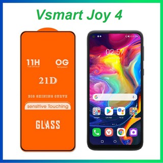 Kính Cường Lực 21D Vsmart Joy 4 Full Màn Hình Full Keo Không Chấm Liti