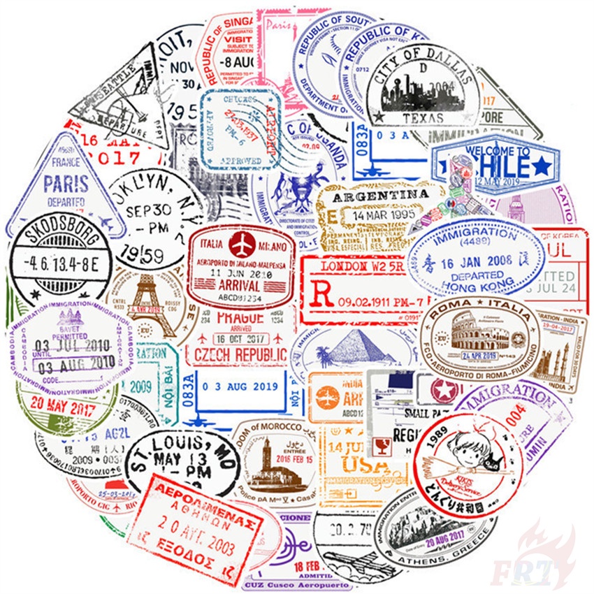 100Pcs/Set ❉ Retro Vintage Stamps . Transparent Stickers ❉ DIY Fashion Waterproof Decals Doodle Stickers