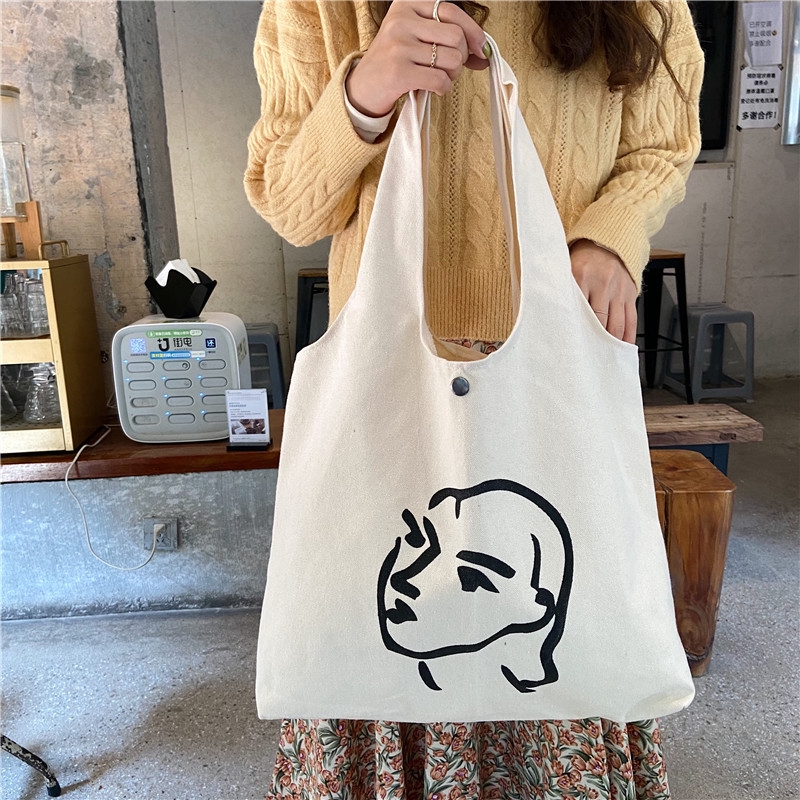 Túi vải tote đeo chéo nữ canvas đựng đồ thời trang LOT STORE TX006