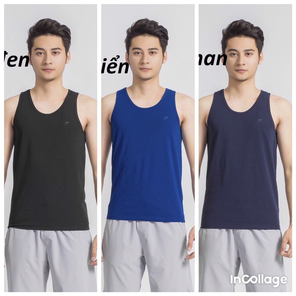Áo ba lỗ nam Tanktop Kwin KTT008S9 , dáng Slim fit, chất liệu cotton CVC, bản vai nhỏ