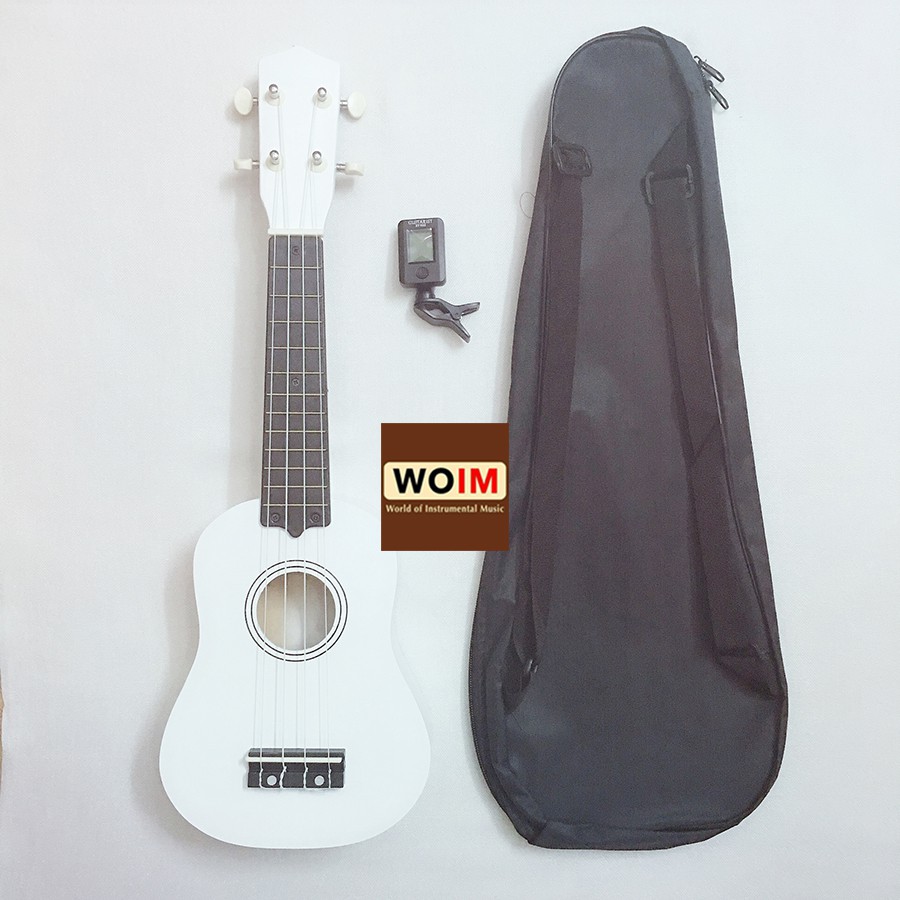 Đàn Ukulele Soprano Size 21 Woim 35A15 Tặng Kèm Bao Vải Và Máy Lên Dây Điện Tử (Tuner)