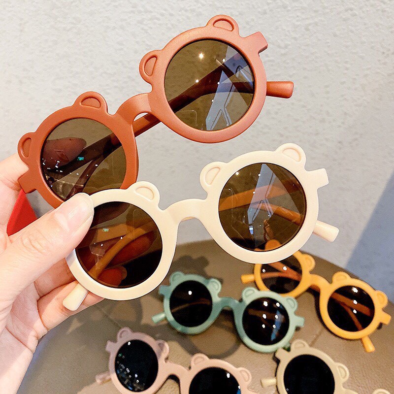 Kính Râm Thời Trang Cho Bé, Kính Mát Gọng Tròn Chống Tia Uv Phong Cách Vintage Thời Trang