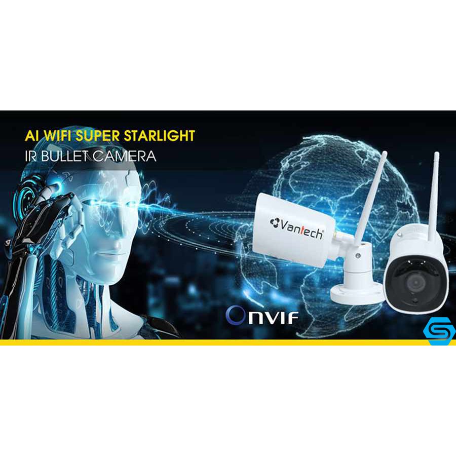 Camera wifi 4.0MP Ngoài trời VANTECH AI-V2031C - Đàm thoại 2 chiều - Chống nước - AI - Hỗ trợ thẻ nhớ lên đến 120GB