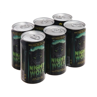 Nước Tăng Lực Night Wolf Pack 6 Lon (245 ML/Lon)