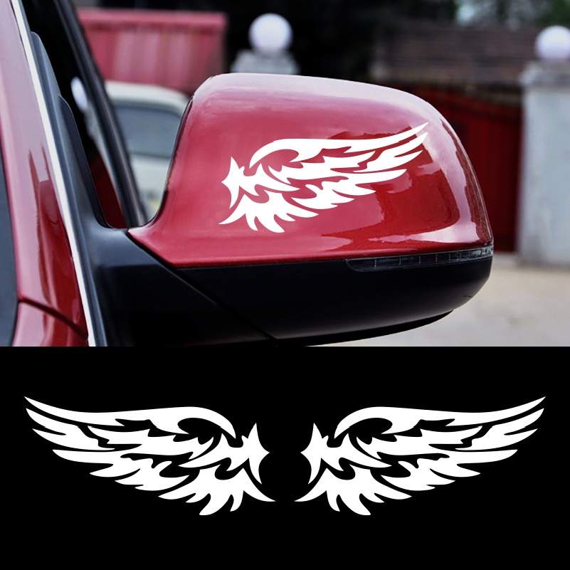 Miếng Dán Trang Trí Xe Hơi Hình Lông Vũ Bằng Vinyl Chống Nước Thời Trang