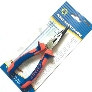 Kìm nhọn cán xanh đỏ 150mm B0153-06 C-MART dùng kẹp giữ, cắt dây điện, kẽm.