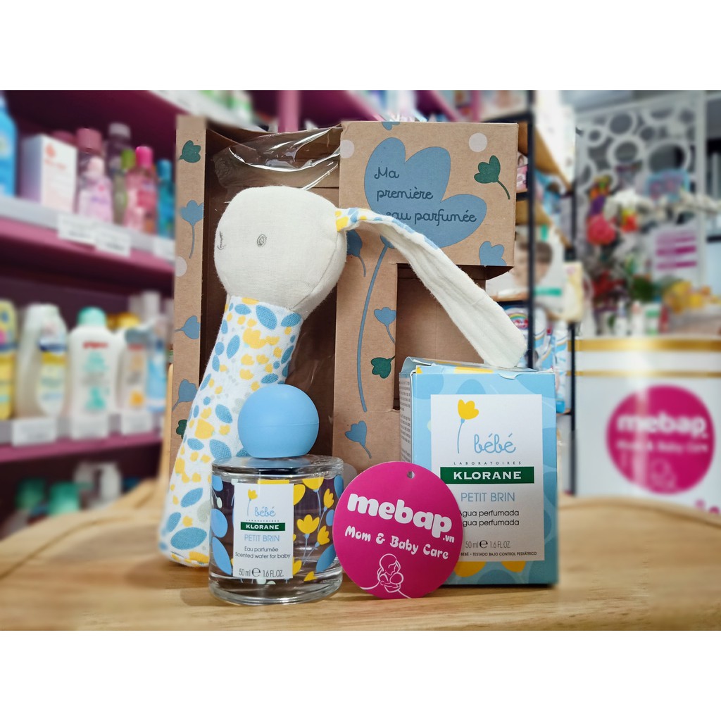 Set Nước hoa Klorane  BEBE Pháp cho bé TẶNG thêm chú thỏ xinh xắn mẫu mới