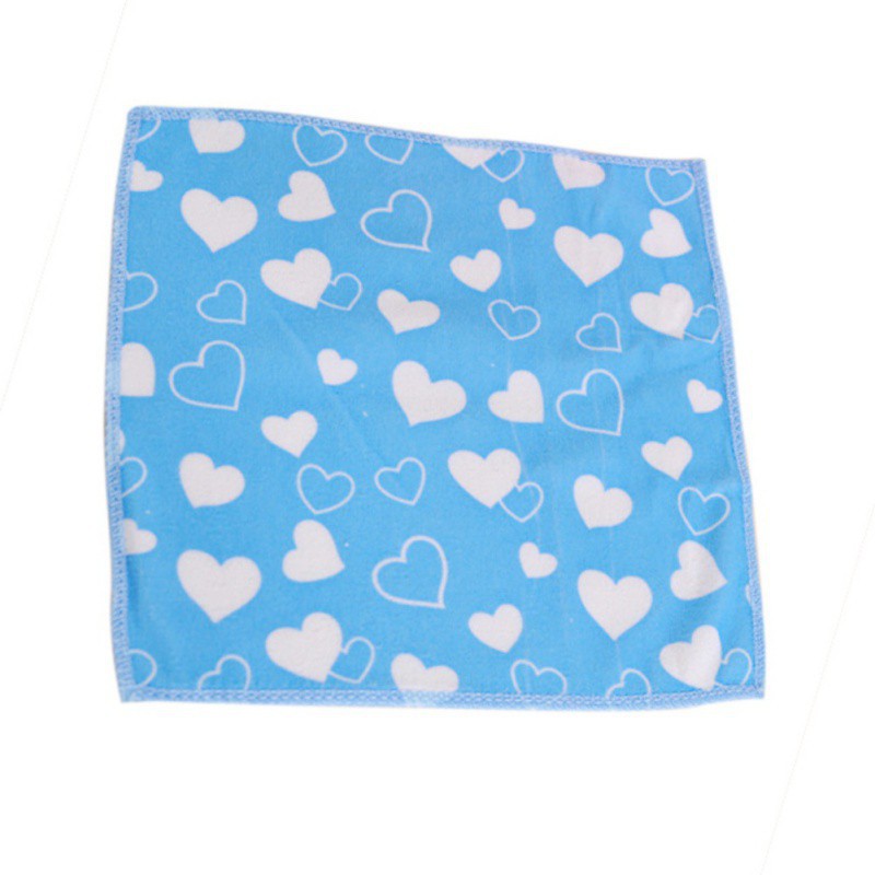 Khăn Tắm Vuông Cotton Mềm Cho Bé In Hình Trái Tim
