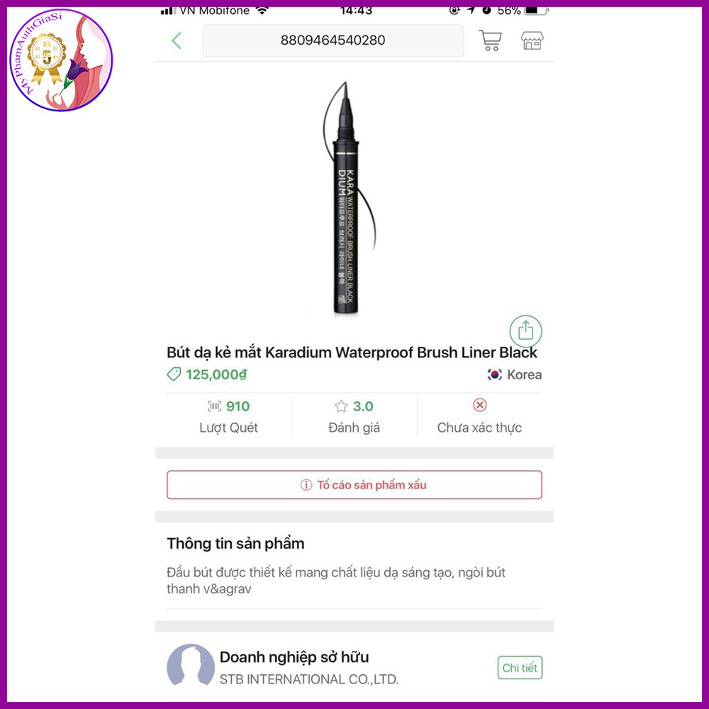 BÚT DẠ KẺ MẮT NƯỚC KARADIUM HÀN QUỐC | BigBuy360 - bigbuy360.vn