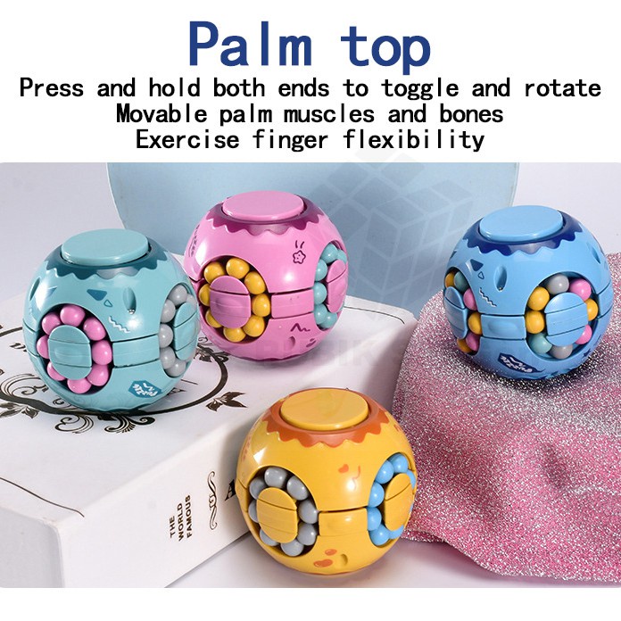 Rubik Bi, Biến Thể Con Quay Hình Hạt Đậu Ma Thuật Cho Bé, Đẹp Mắt, Xoay Trơn, Mượt