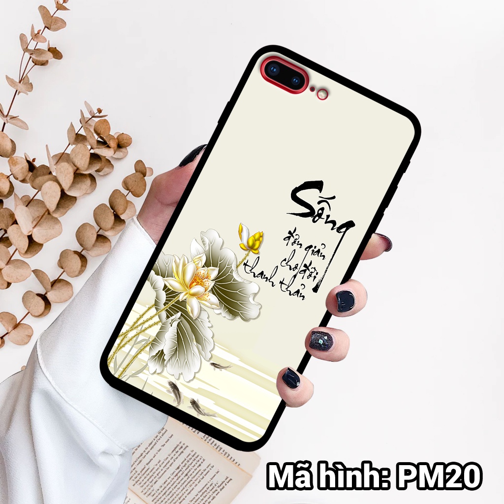 Ốp điện thoại IPHONE 7/7 PLUS/8/8 PLUS in hình tâm an vạn sự an – lưng kính tráng gương viền dẻo