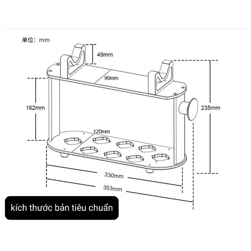 ()Giá đỡ máy sấy tóc Dyson để bàn cao cấp