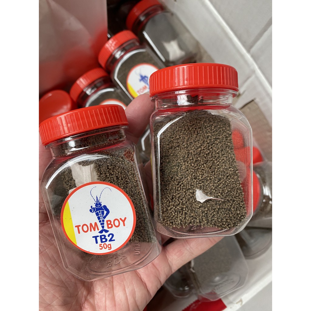 THỨC ĂN CÁM TOMBOY TB2 HỦ 50G DẠNG CHÌM - THỨC ĂN CAO CẤP CHO CÁ BỘT , TÔM VÀ CÁ LOẠI CÁ CẢNH KHÁC. GIÚP TIÊU HÓA T