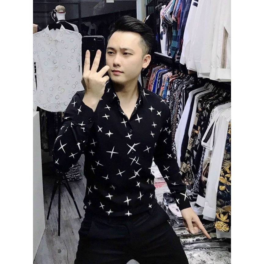 ÁO SƠ MI DÀI TAY CAO CẤP NAM HỌA TIẾT SIÊU HOT , CHẤT LỤA ÉP 3D HK