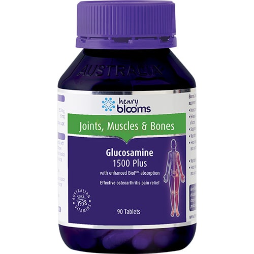 Viên uống Henry Blooms Glucosamine 1500 Plus hỗ trợ chắc khỏe hệ xương khớp (30 viên/90 viên/180 viên)