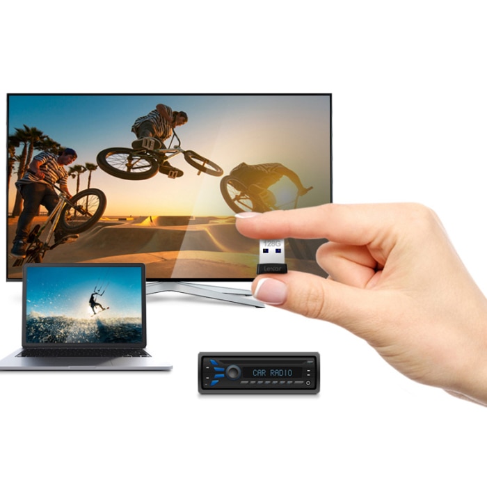 Lexar S47 USB 3.1 Ổ đĩa flash 32G Ổ bút 64G 128G U Disk Memory Stick mã hóa mặt dây chuyền mini tương thích với USB 3.0 / 2.0 | BigBuy360 - bigbuy360.vn