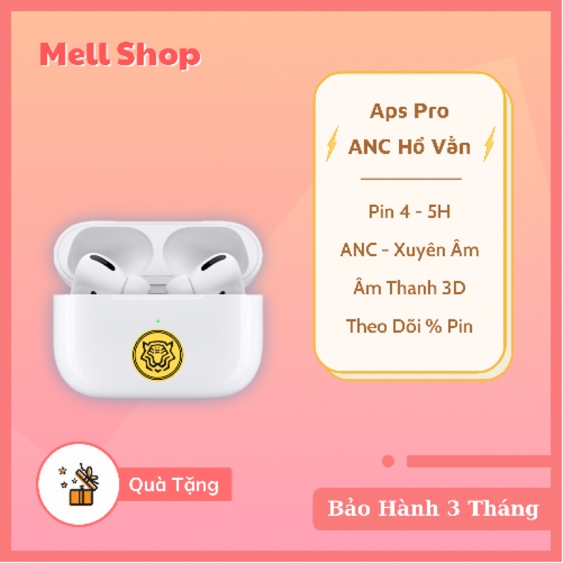 Tai Nghe Hổ Vằn - Tai Nghe Bluetooth TWS Pro - Chống Ồn ANC - Xuyên Âm Xịn - Pin 5H • Mell Shop