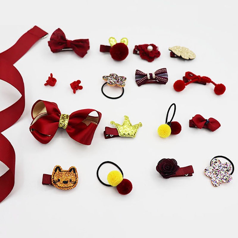 Set 18 Kẹp Tóc Hình Vương Miện Ngôi Sao Xinh Xắn Cho Bé Gái