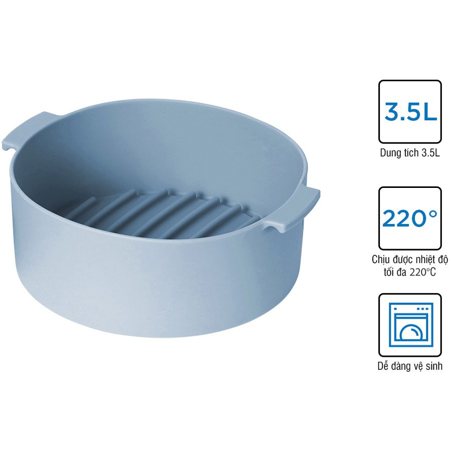 Khay Silicone Cho Nồi Chiên Không Dầu, Lò Nướng Và Lò Vi Sóng Lock&Lock CKB002 - 5L, CKB003 - 3.5L tiện dụng