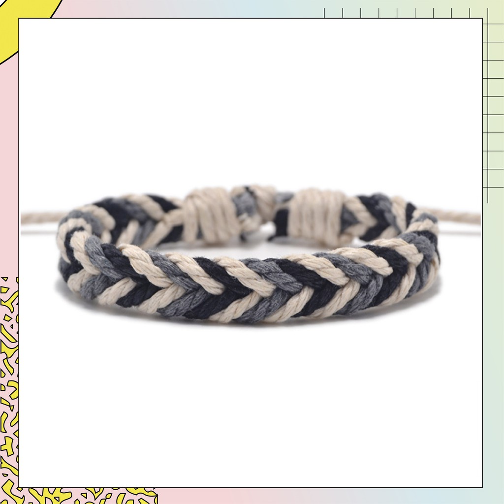 Vòng Tay Dây Bện Thủ Công Phong Cách Boho Phụ Kiện Thời Trang Nam Nữ Handmade size nhỏ - Stigma
