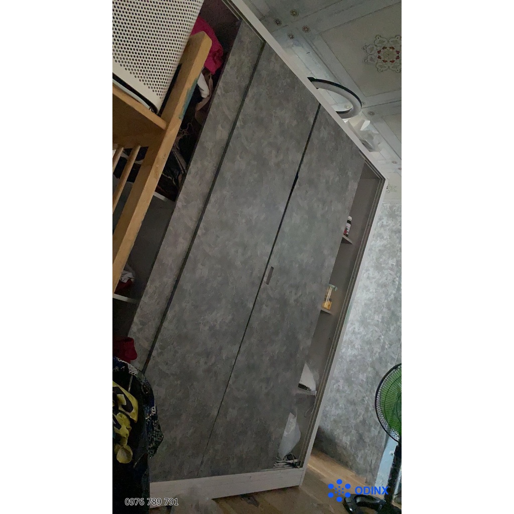 Giấy Dán Tường Xi Măng Nhám Có Keo Sẵn Cho Phòng Ngủ Cuộn 10m Chống Thấm Nước ODINX