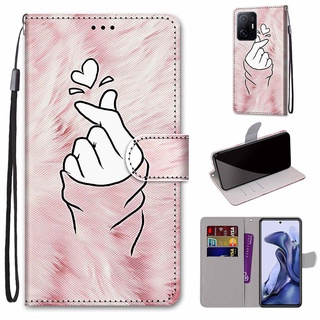 Bao Da Điện Thoại PU Nắp Gập Nam Châm Hình Thú 3D Thời Trang Có Khóa Cài + Dây Đeo Cho Xiaomi Mi 11T Pro / Xiomi Mi11T