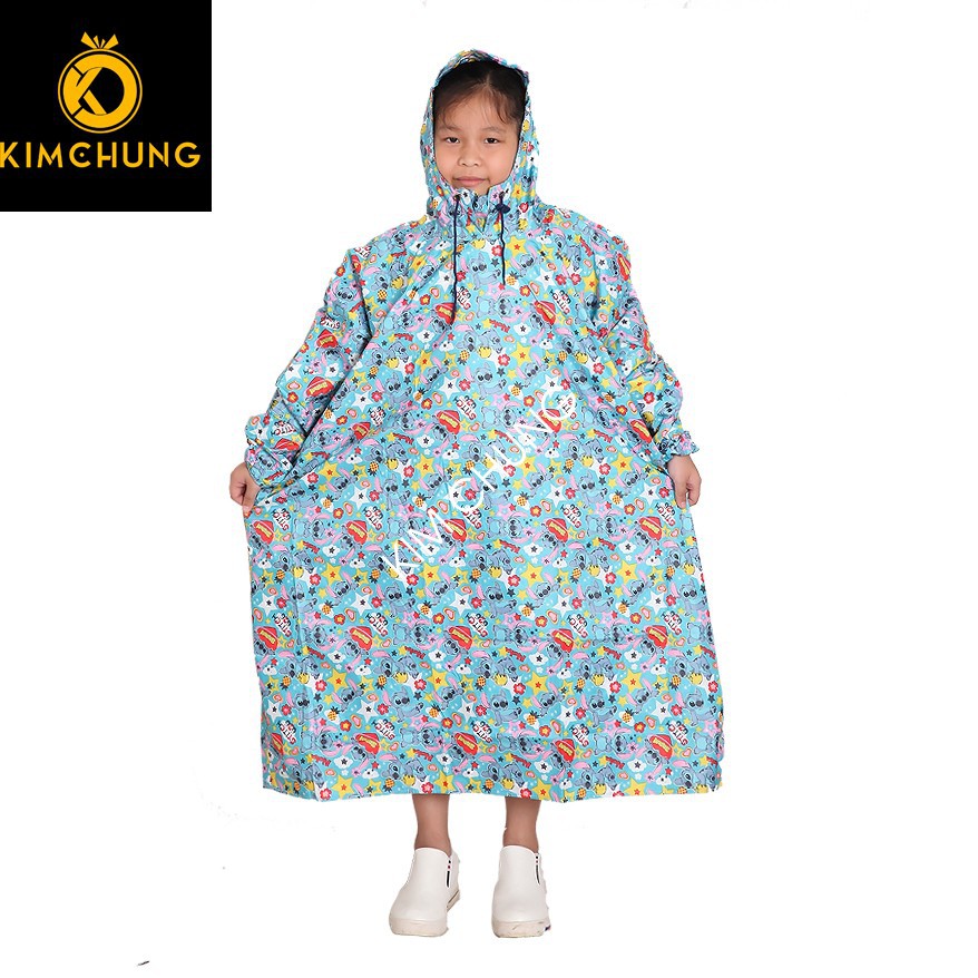 Áo mưa trẻ em không xẻ tà vải dù cao cấp cho bé (Từ 2-12 tuổi) màu ngẫu nhiên, nhắn shop để chọn màu theo giới tính