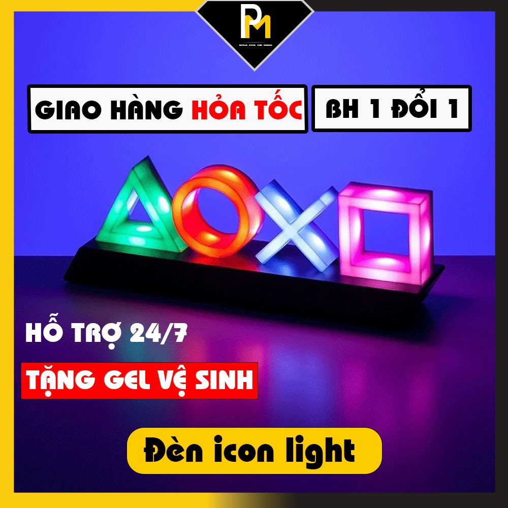 Đèn icon light playstaion nháy theo nhạc, cảm biến âm thanh