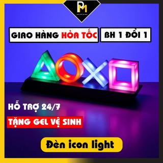 Đèn trang trí playstation icon light nháy theo nhạc, cảm biến âm thanh