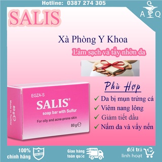 [ Chính Hãng ] Xà Bông Tắm Mụn SALIS SOAP BAR 80G