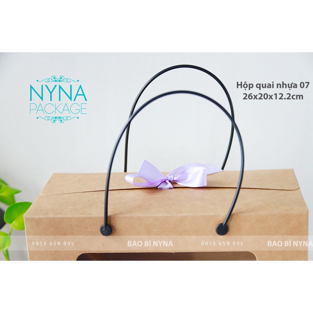COMBO 10 Hộp quai nhựa 07- 26x20x12.2cm. GIẤY CỰC DÀY