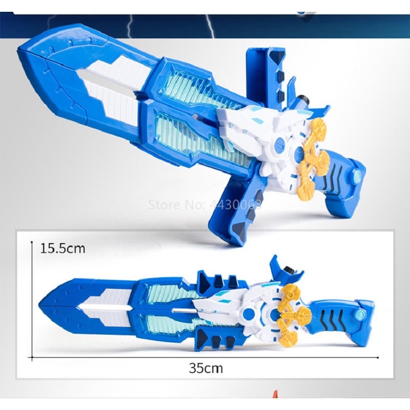 Đồ chơi kiếm biến hình lực lượng nhỏ với âm thanh và ánh sáng hình hành động miniforce x toy