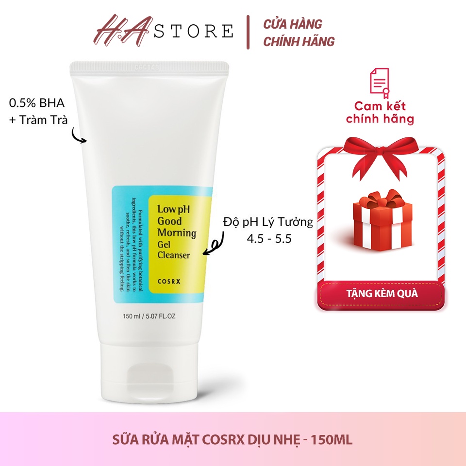 Sữa Rửa Mặt Cosrx Low PH Good Morning Gel Cleanser Dịu Nhẹ - 150ml