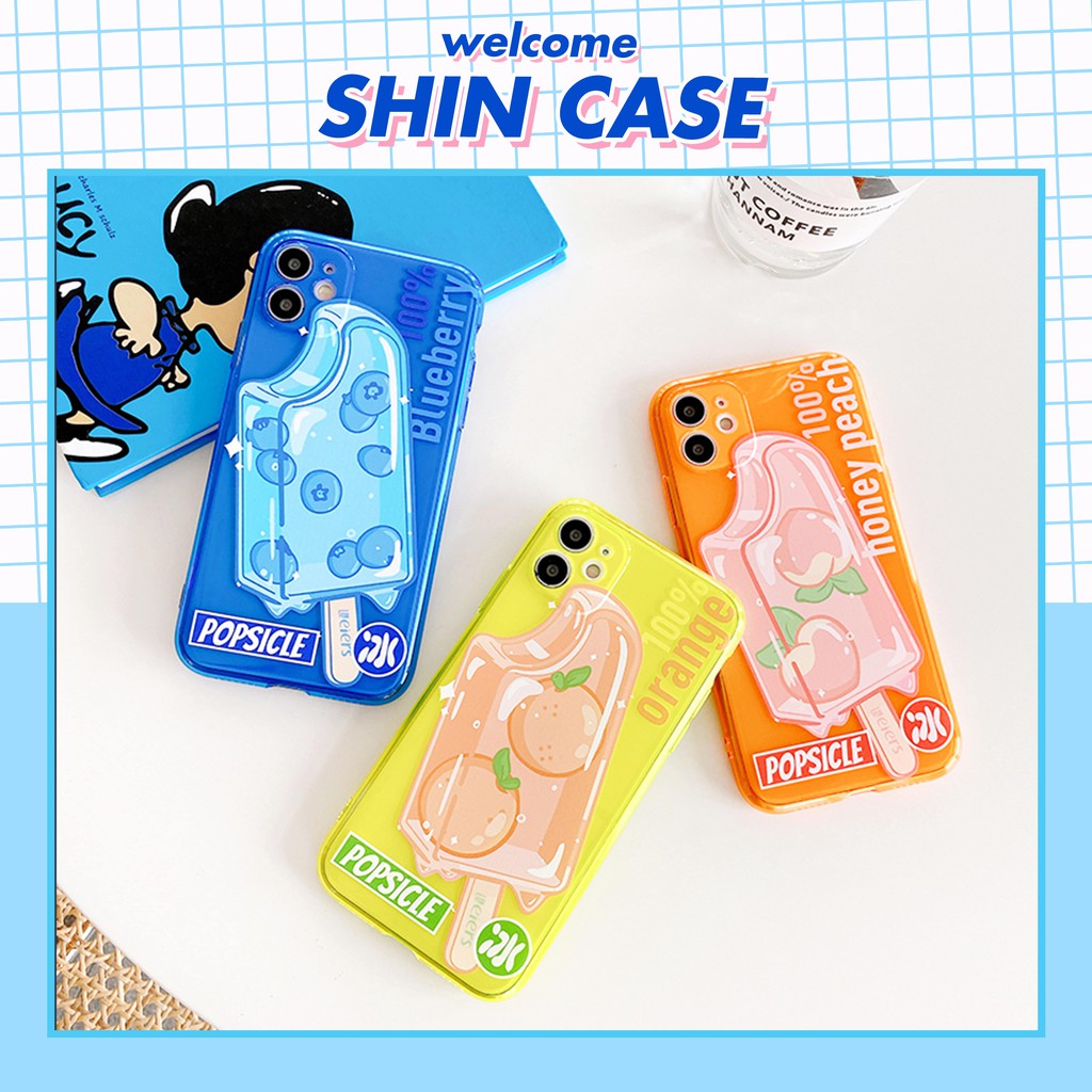 Ốp lưng iphone Ice Cream neon dẻo mềm 5/5s/6/6plus/6s/6splus/7/7plus/8/8plus/x/xr/xs/11/12/pro/max/plus/promax