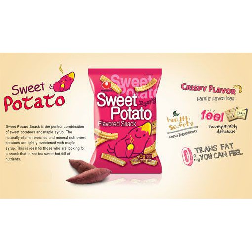 ( Bán sỉ ) 10 gói Bánh snack Nongshim Khoai lang Sweet Potato 55gr