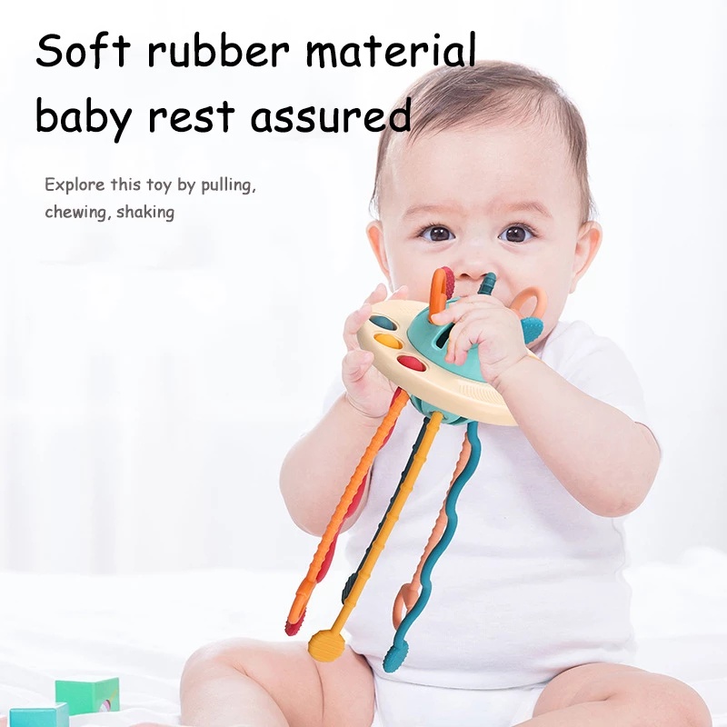 Đồ Chơi Dây Kéo Bằng Silicone 6 12 Tháng Phát Triển Trí Tuệ Cho Bé 1 2 Tuổi