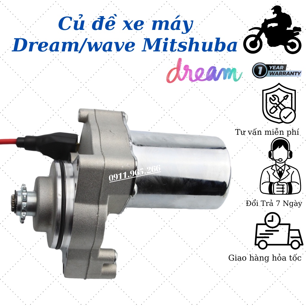 Củ đề dream, wave, Win100 Chính Hãng Mitsuba