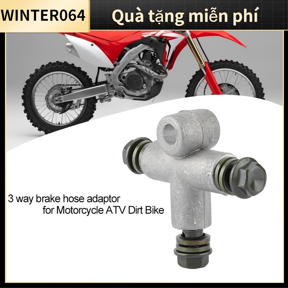 Xe Máy ATV Thủy Lực 3 Phanh Dầu Vòi Adapter Ống Khớp Nối Tee 10mm Winter064