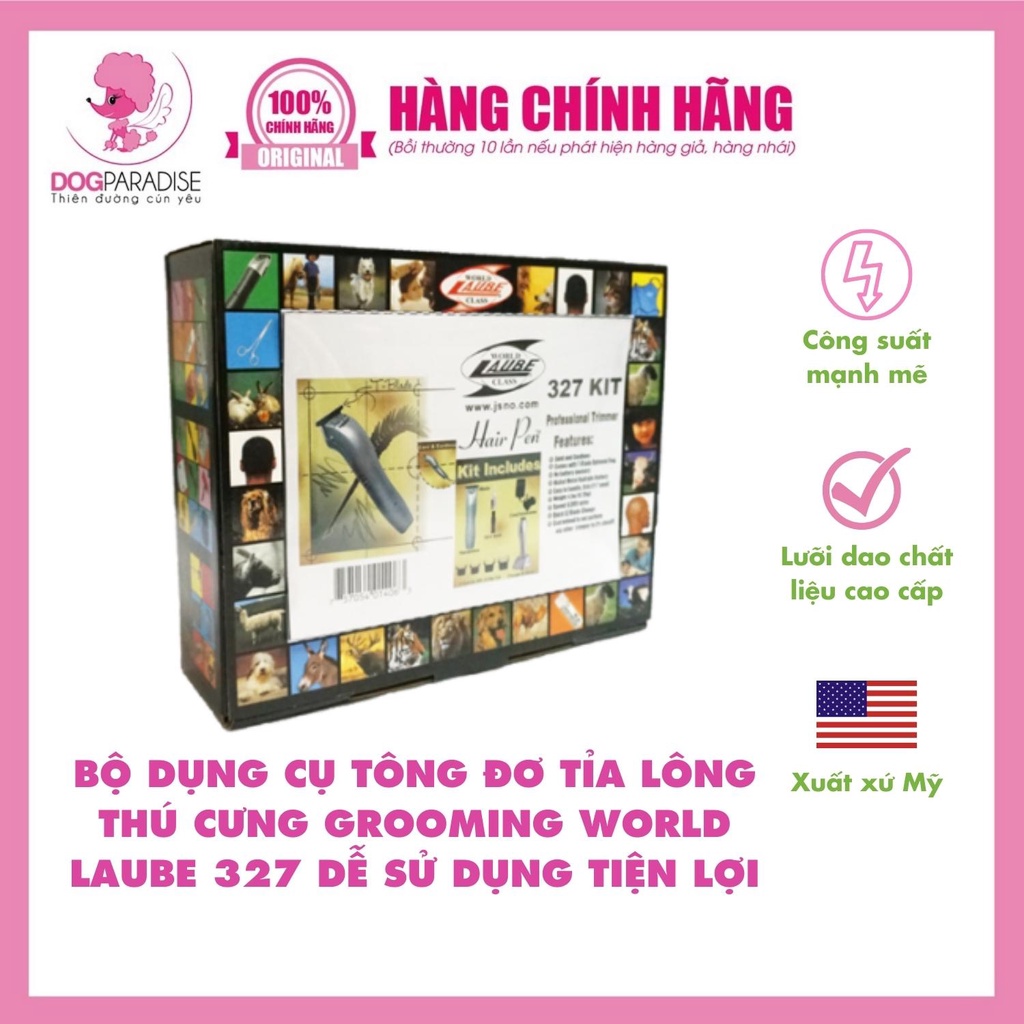 Bộ dụng cụ tông đơ tỉa lông thú cưng Grooming WORLD LAUBE 327 dễ sử dụng tiện lợi - Dog Paradise