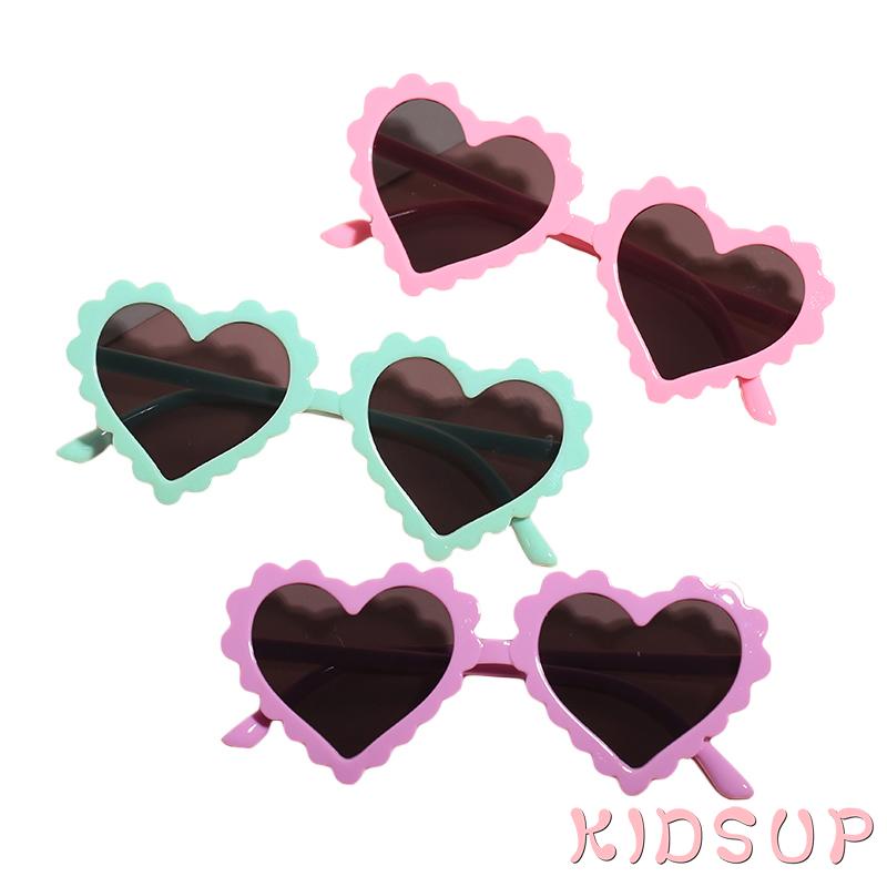 KIDSUP-Children Heart Sun Shading Sunglasses, Children Heart-Shaped Anti Ultraviolet Sunglasses, Baby Love Glasses