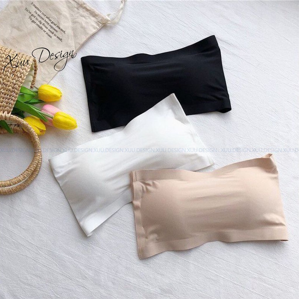 Áo Bra cao su cao cấp trơn không dây Xuu có đệm nâng ngực BR06