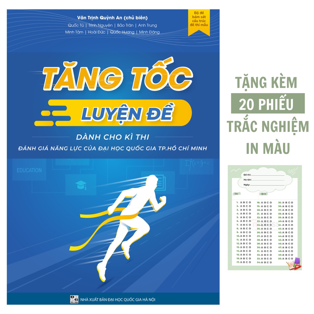 Sách - Tăng Tốc Luyện Đề Dành Cho Kì Thi Đánh Giá Năng Lực Của Đại Học Quốc gia TP.HCM